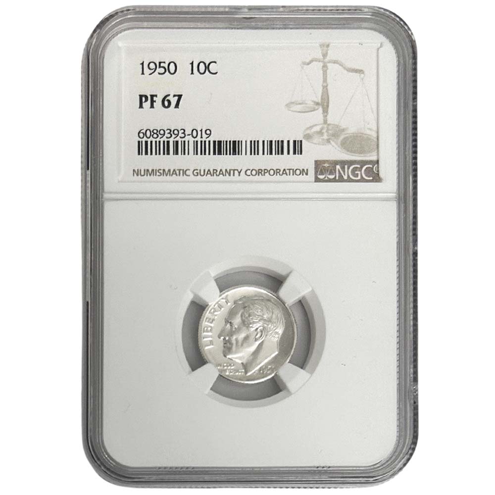  1950 10C PF 67 Graded NGC Thumbnail