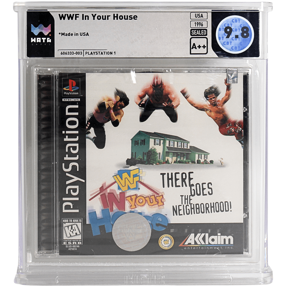 1996 WWF In Your House Play Station WATA Game 9.8 