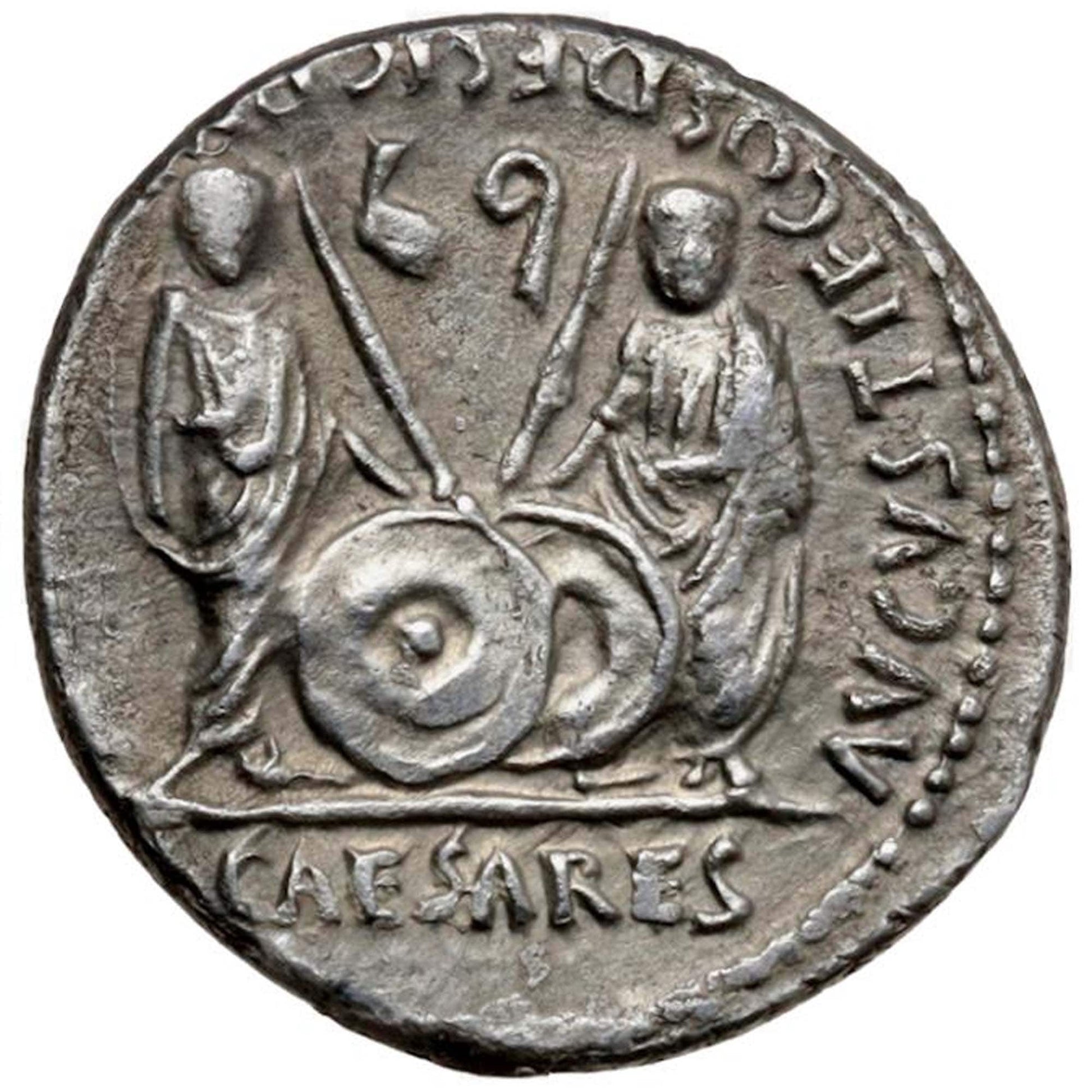 Twelve Caesars Augustus, 27 BC-AD 14. AR, Denarius Lugdunum Coin Reverse