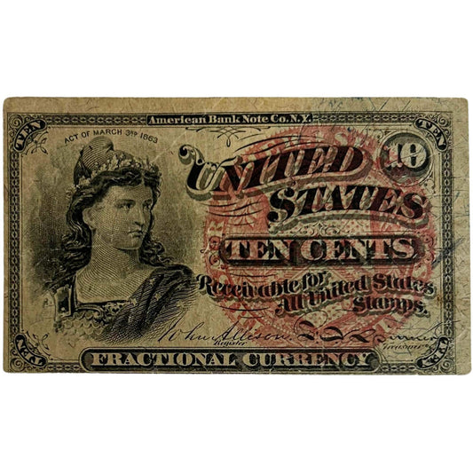 1863 U.S Fractional Currency 10 Cents