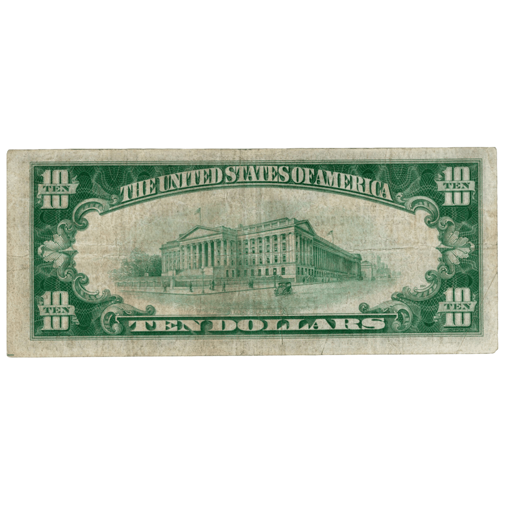 1929 US $10 National Currency Notes Various Banks