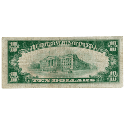 1929 US $10 National Currency Notes Various Banks