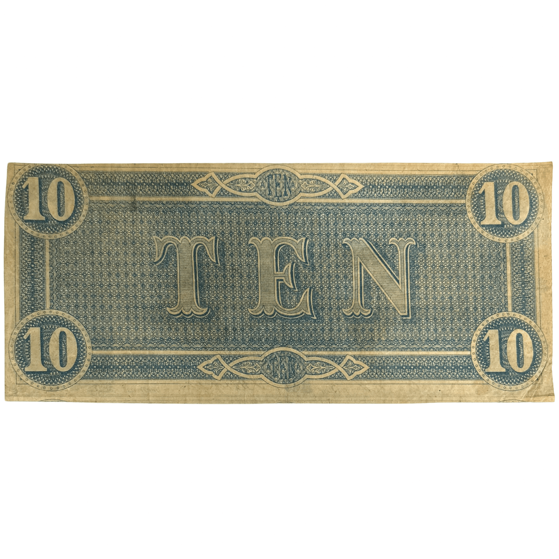 1864 Confederate States of America $10 Note Gold & Silver Pawn Shop