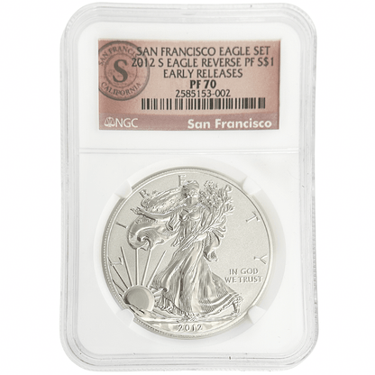 2012 S Eagle Reverse PF S$1 ER PF70 NCG Gold & Silver Pawn Shop