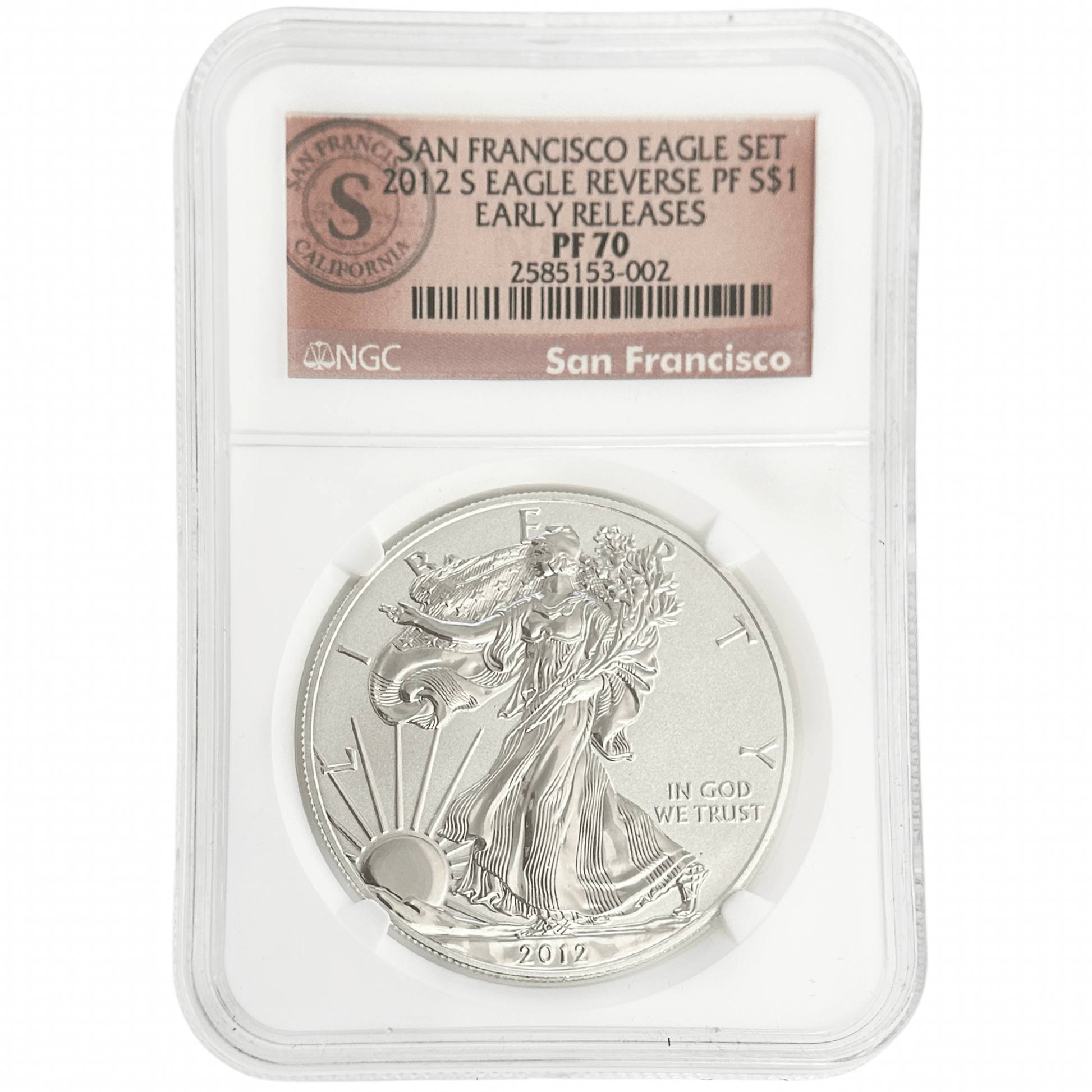 2012 S Eagle Reverse PF S$1 ER PF70 NCG Gold & Silver Pawn Shop