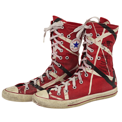 Eddie Van Halen Stage Worn and Autographed Converse Gold & Silver Pawn Shop