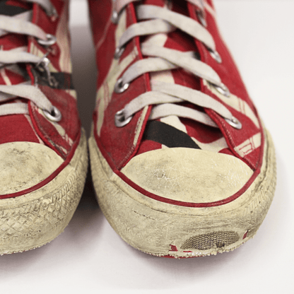 Eddie Van Halen Stage Worn and Autographed Converse Gold & Silver Pawn Shop