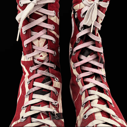 Eddie Van Halen Stage Worn and Autographed Converse Gold & Silver Pawn Shop