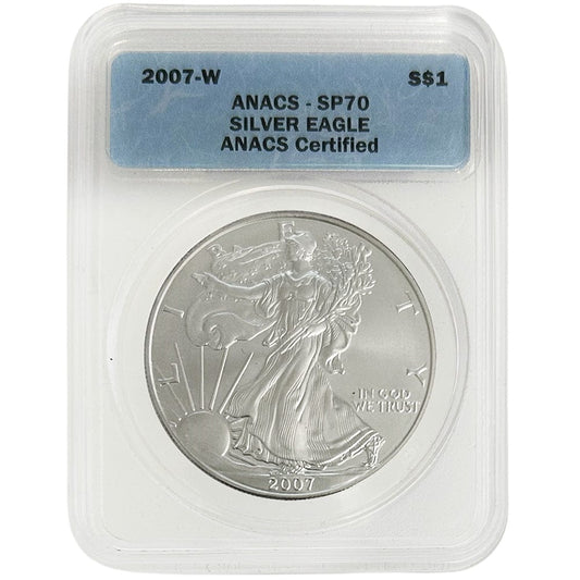 2007-W Silver Eagle SP70 ANACS Gold & Silver Pawn Shop