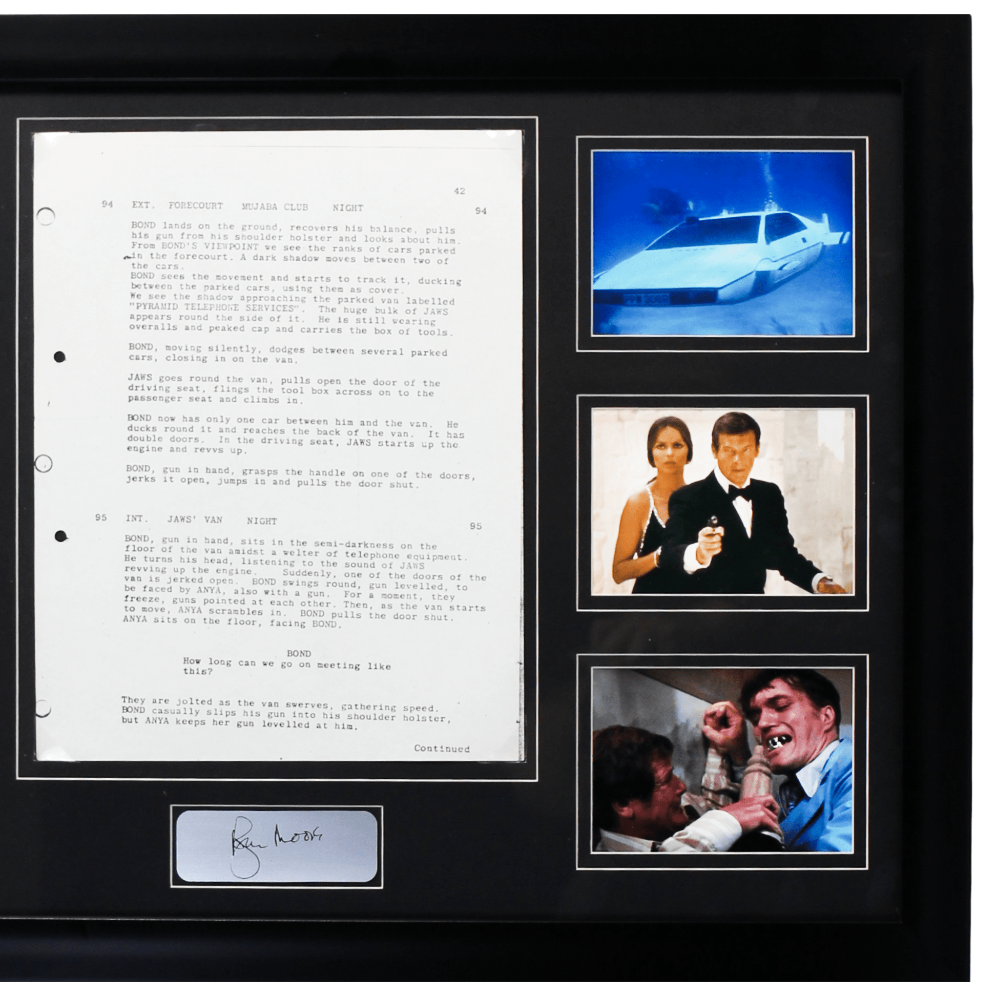"The Spy Who Loved Me" Script Page Memorabilia Gold & Silver Pawn Shop
