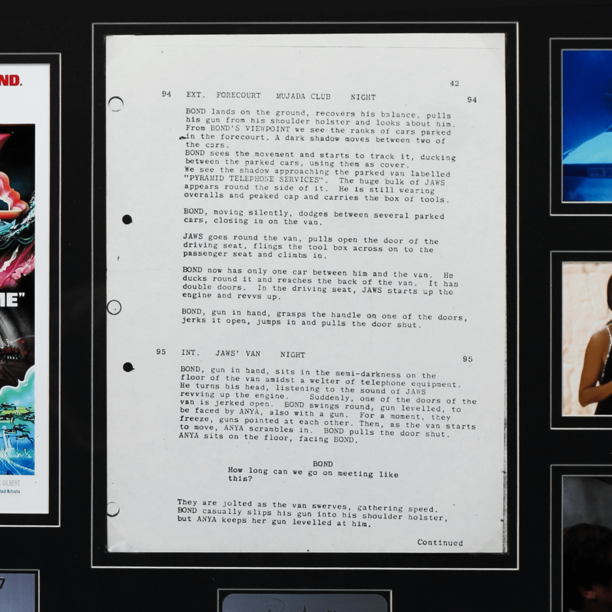 "The Spy Who Loved Me" Script Page Memorabilia Gold & Silver Pawn Shop
