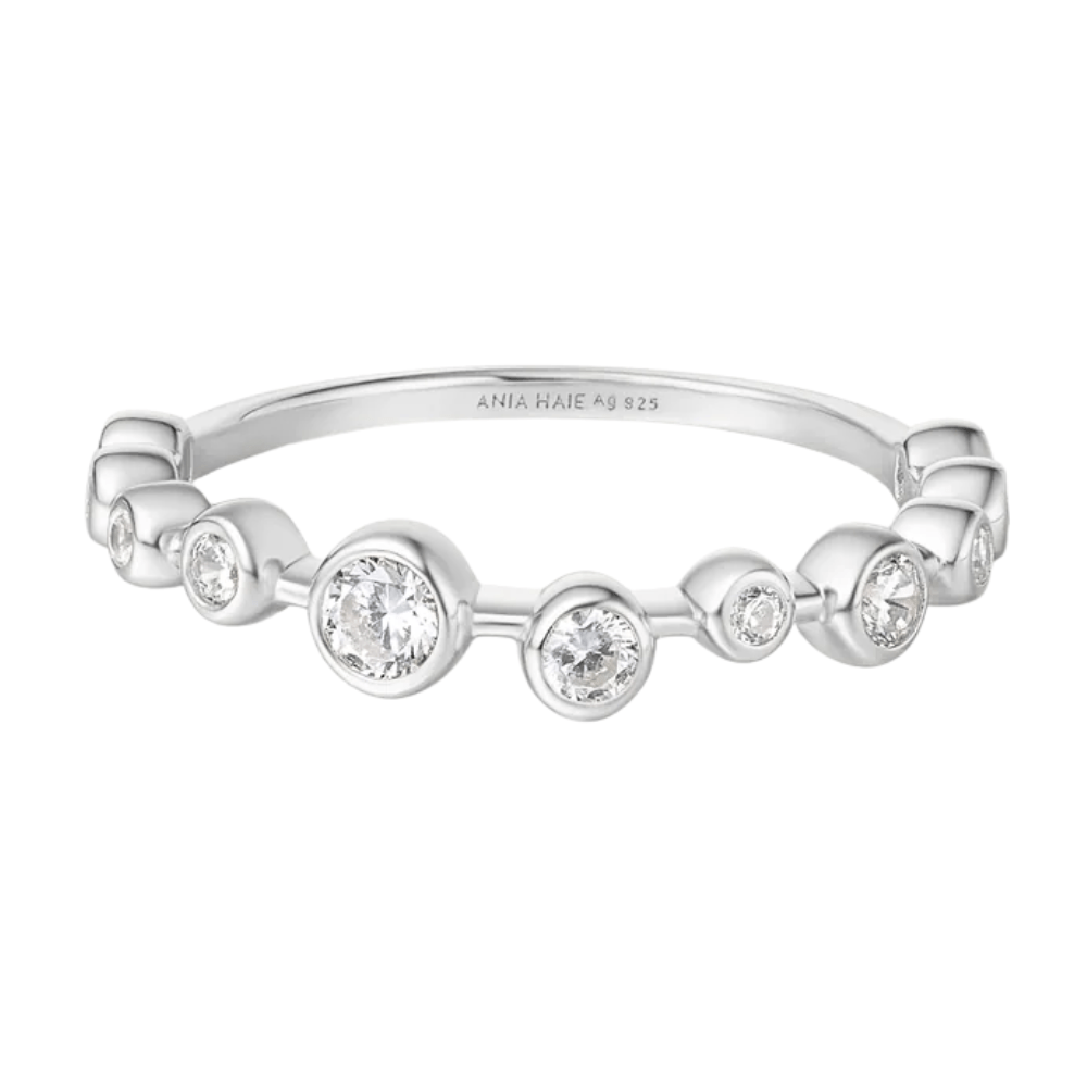 Silver Bezel Cubic Zirconia Zig-Zag Ring Gold & Silver Pawn Shop