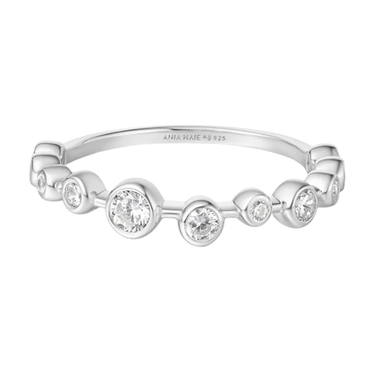 Silver Bezel Cubic Zirconia Zig-Zag Ring Gold & Silver Pawn Shop