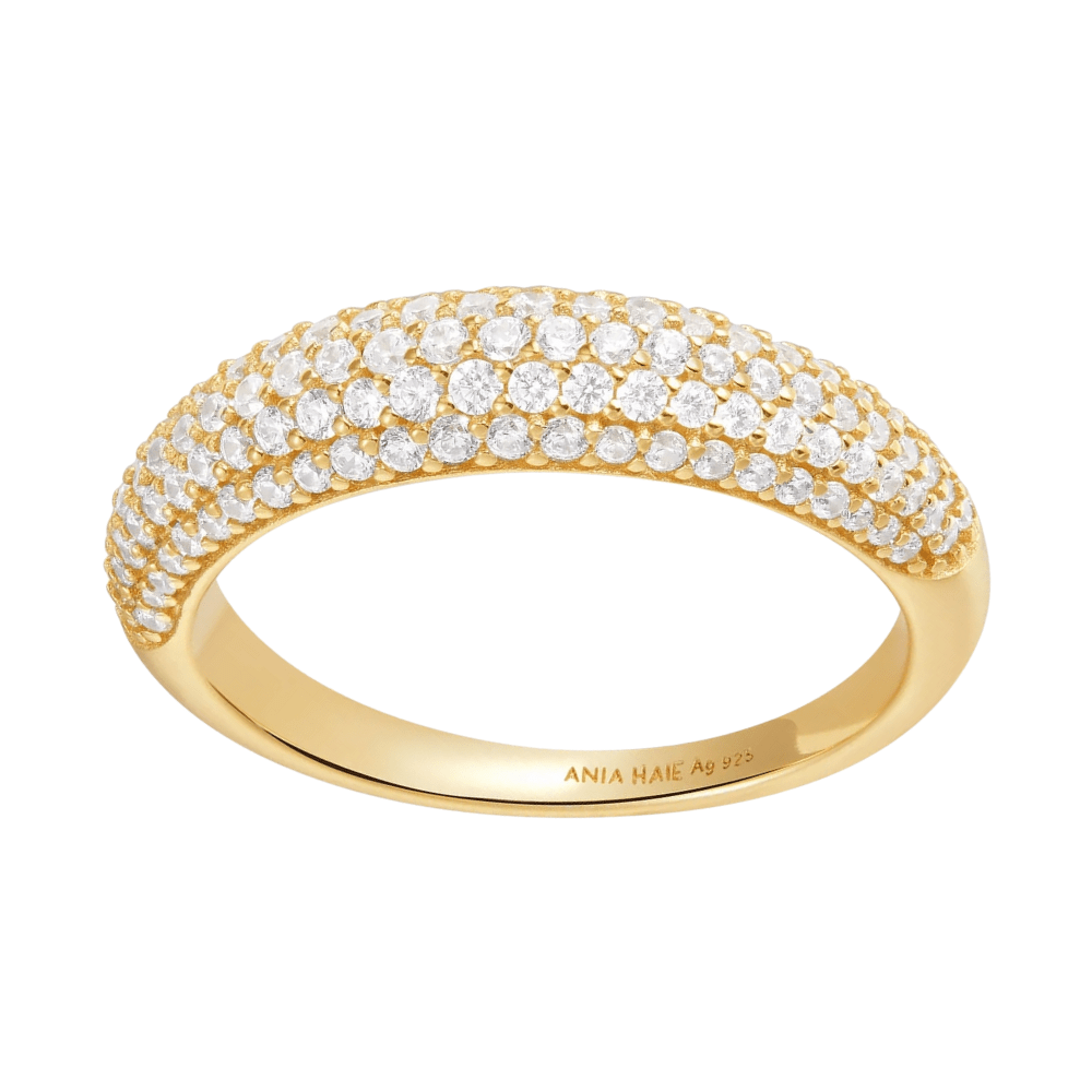 Gold Pave Dome Ring Gold & Silver Pawn Shop