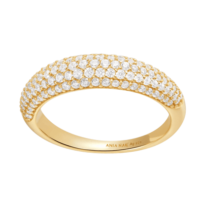 Gold Pave Dome Ring Gold & Silver Pawn Shop