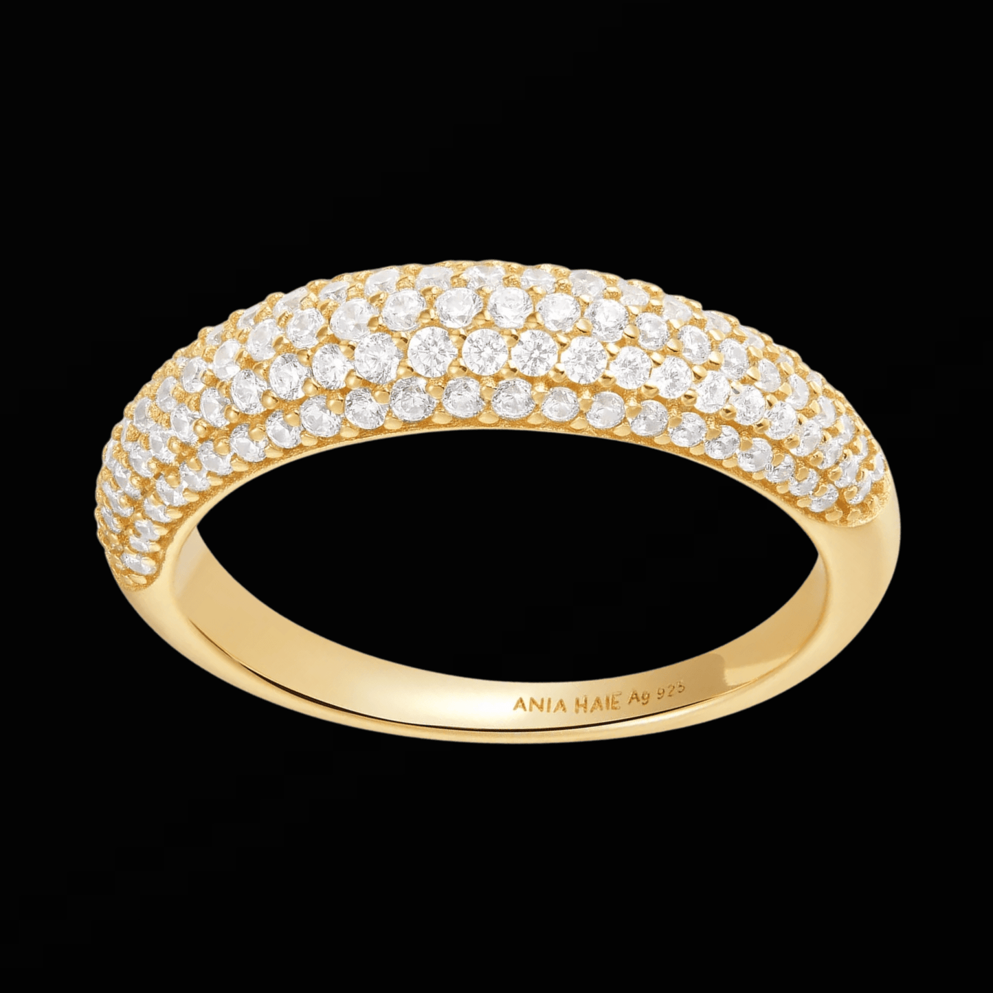 Gold Pave Dome Ring Gold & Silver Pawn Shop