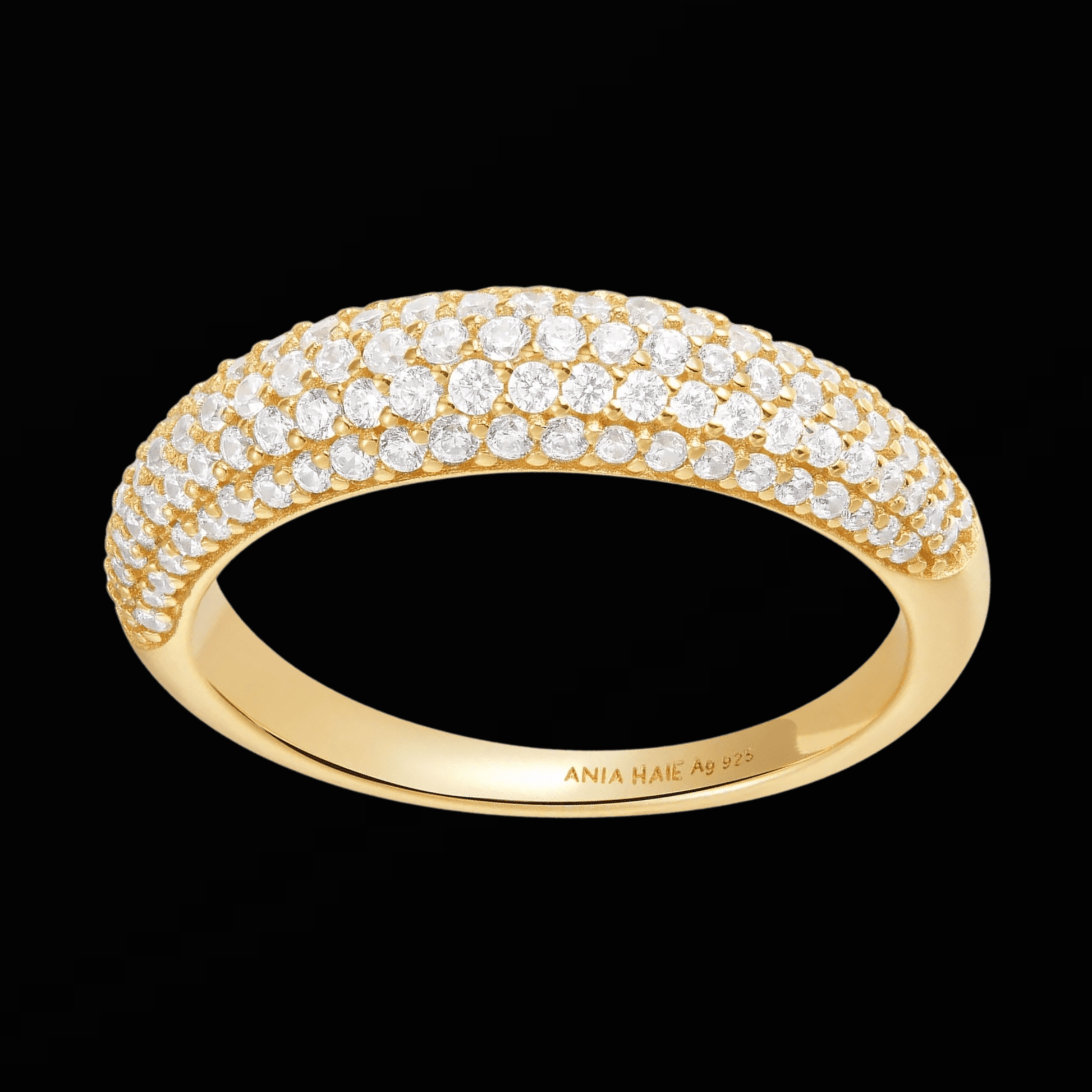 Gold Pave Dome Ring Gold & Silver Pawn Shop