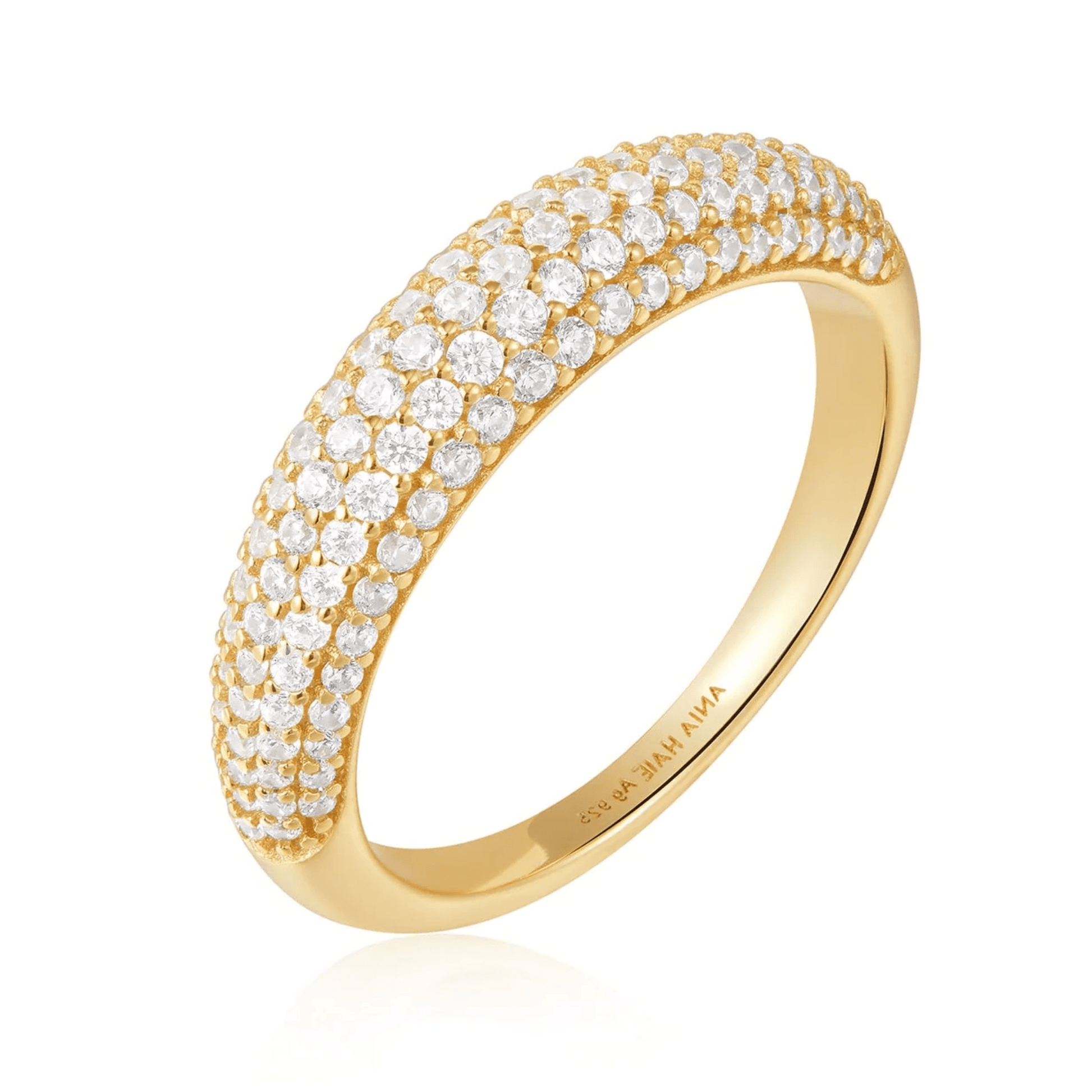 Gold Pave Dome Ring Gold & Silver Pawn Shop