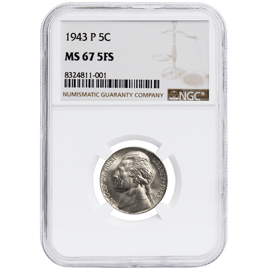1943 P 5C NGC MS 67 5FS Gold & Silver Pawn Shop