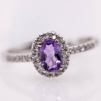 14KWG Amethyst Ring 2g Gold & Silver Pawn Shop