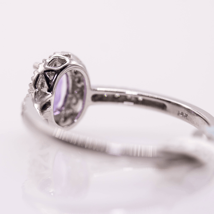14KWG Amethyst Ring 2g Gold & Silver Pawn Shop