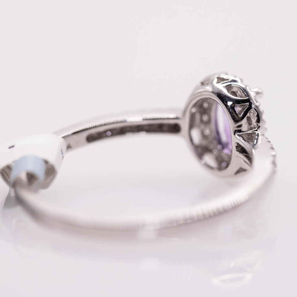 14KWG Amethyst Ring 2g Gold & Silver Pawn Shop