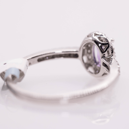 14KWG Amethyst Ring 2g Gold & Silver Pawn Shop
