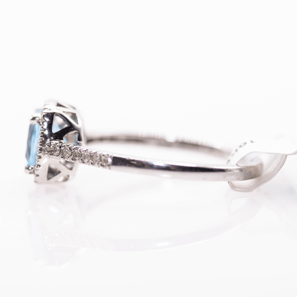 White Gold Blue Topaz Ring Gold & Silver Pawn Shop