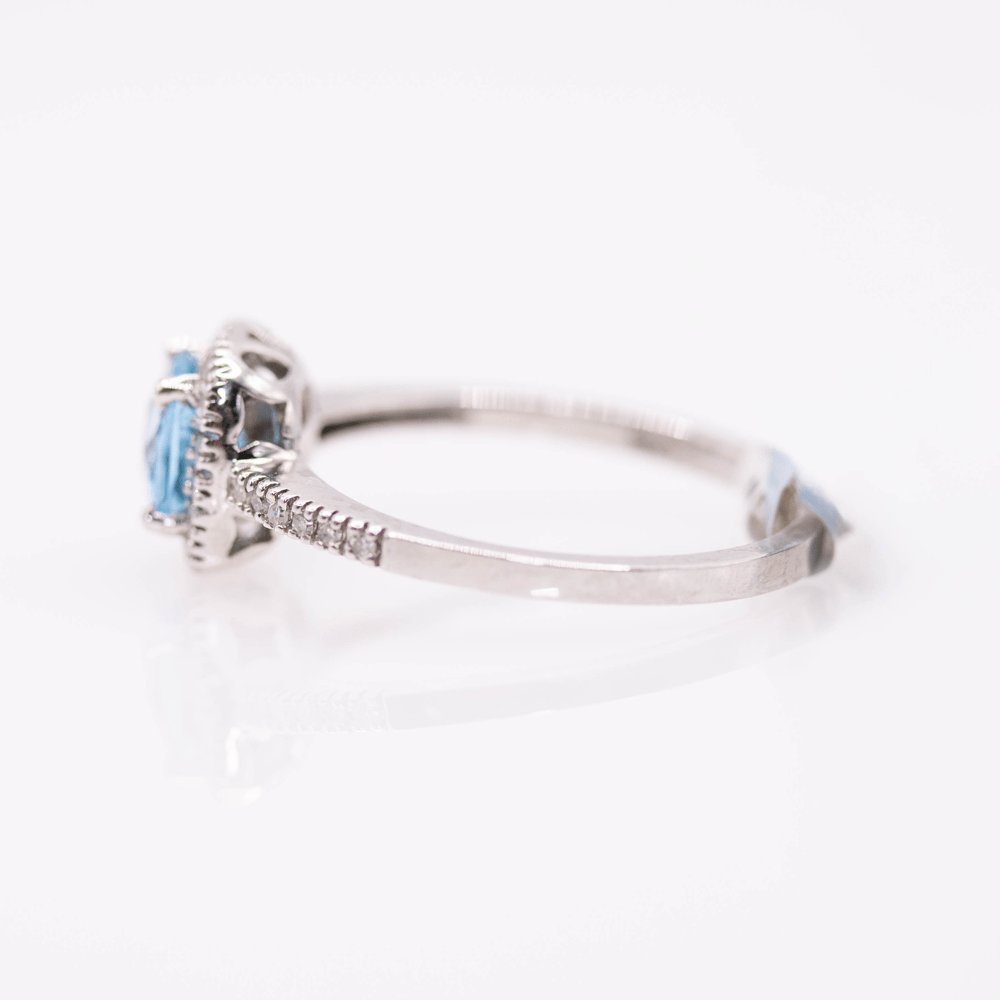 10K White Gold Blue Topaz Ring Gold & Silver Pawn Shop