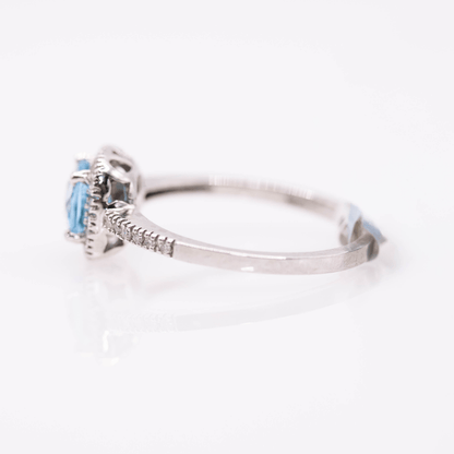 10K White Gold Blue Topaz Ring Gold & Silver Pawn Shop