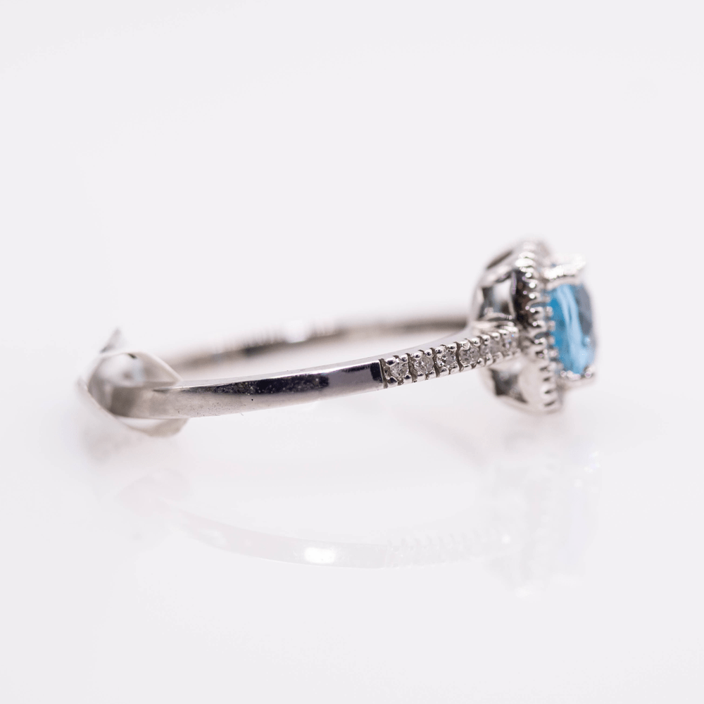 10K White Gold Blue Topaz Ring Gold & Silver Pawn Shop