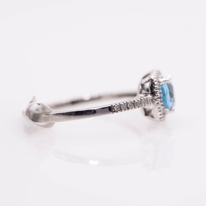 10K White Gold Blue Topaz Ring Gold & Silver Pawn Shop