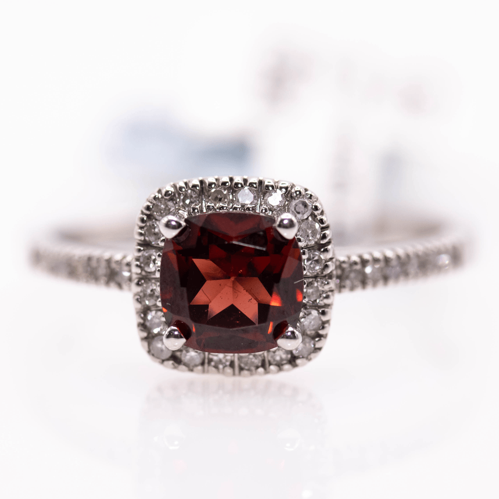 10K Garnet Ring Gold & Silver Pawn Shop