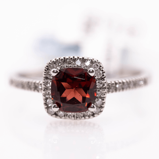 10K Garnet Ring Gold & Silver Pawn Shop