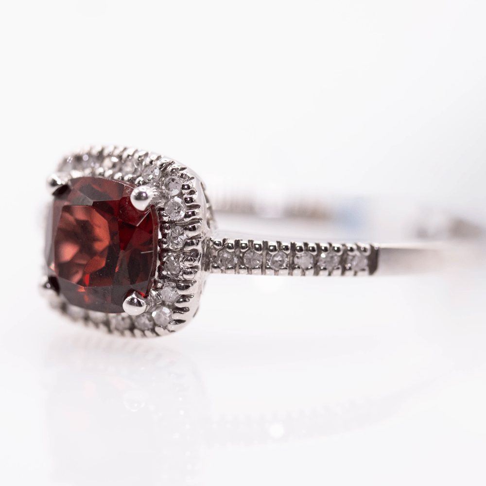 10K Garnet Ring Gold & Silver Pawn Shop