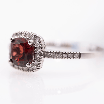 10K Garnet Ring Gold & Silver Pawn Shop