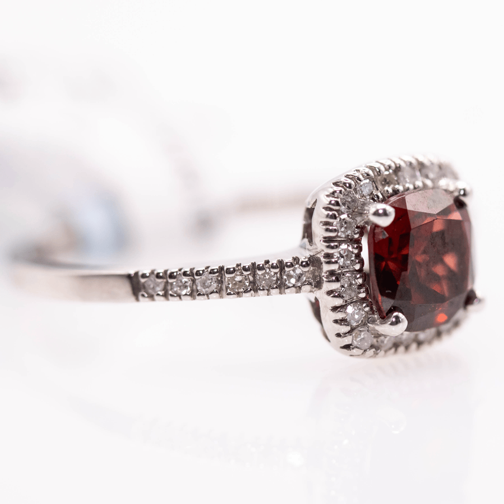 10K Garnet Ring Gold & Silver Pawn Shop