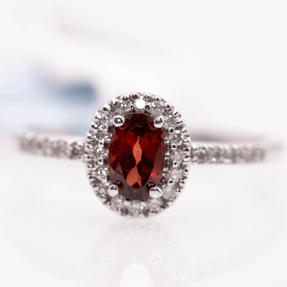 14K Garnet Ring Gold & Silver Pawn Shop