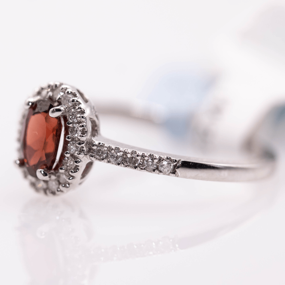 14K Garnet Ring Gold & Silver Pawn Shop
