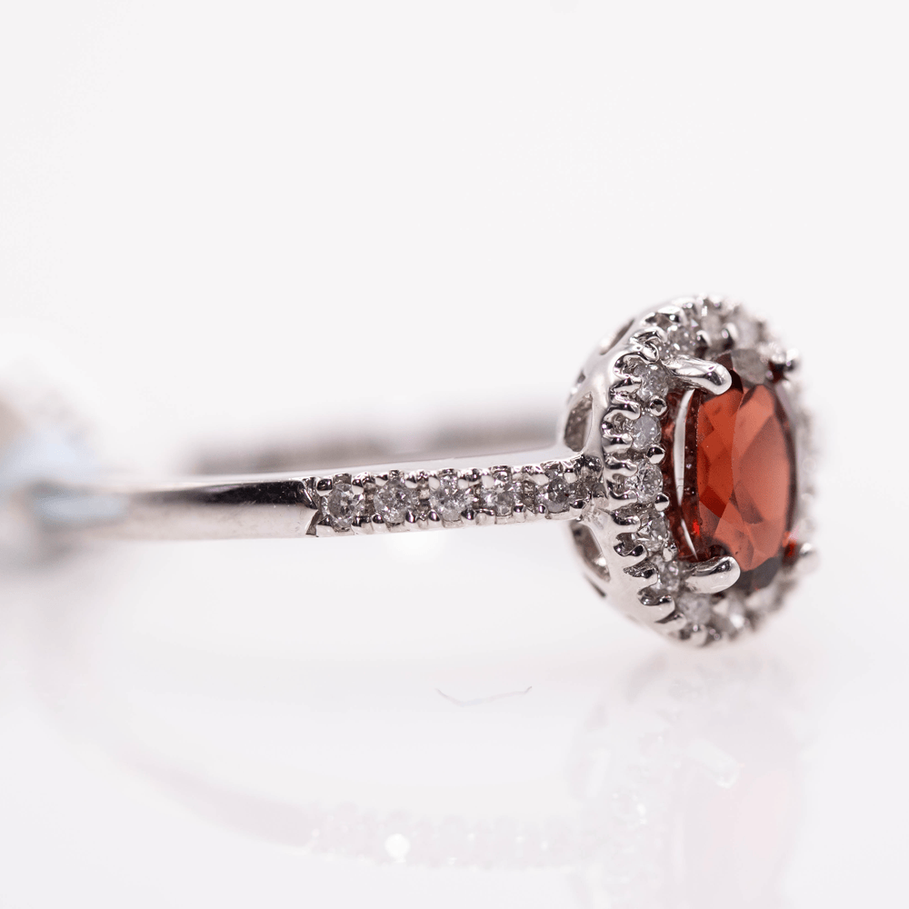 14K Garnet Ring Gold & Silver Pawn Shop