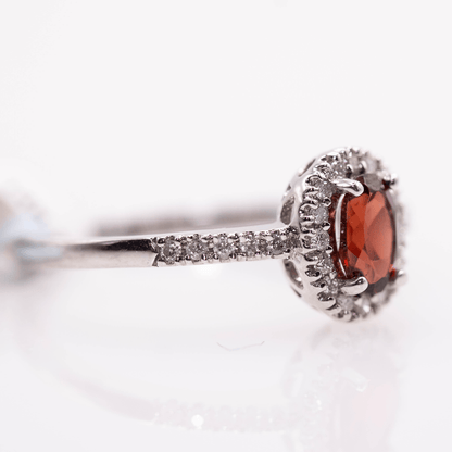 14K Garnet Ring Gold & Silver Pawn Shop