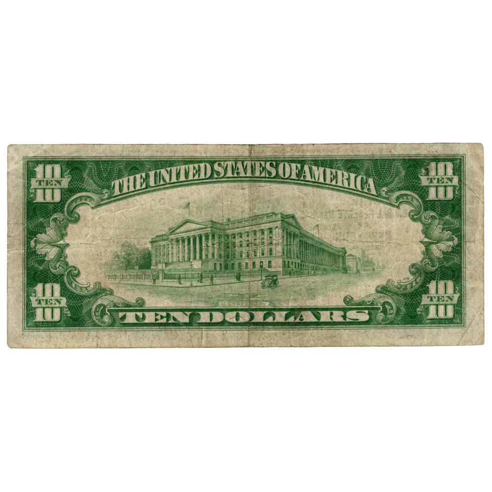 1929 US $10 National Currency Notes Various Banks Gold & Silver Pawn Shop