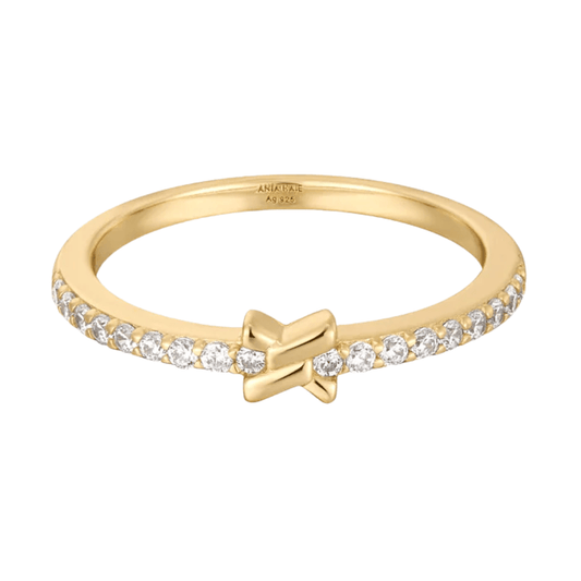 Gold Cross Cubic Zirconia Ring Gold & Silver Pawn Shop