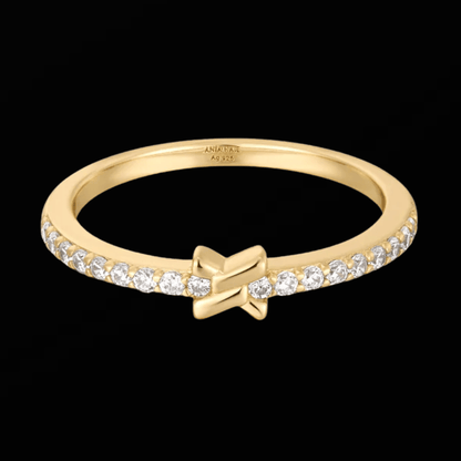 Gold Cross Cubic Zirconia Ring Gold & Silver Pawn Shop