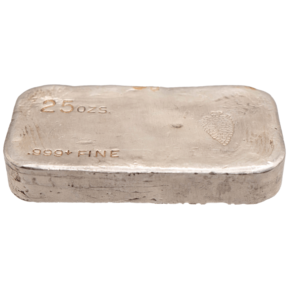 Vintage 25oz Empire International Silver Bar Gold & Silver Pawn Shop