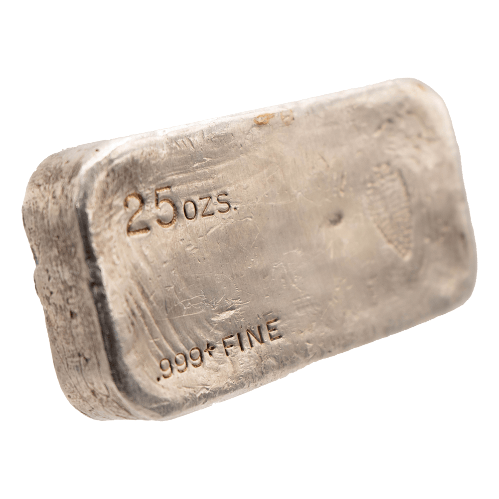 Vintage 25oz Empire International Silver Bar Gold & Silver Pawn Shop