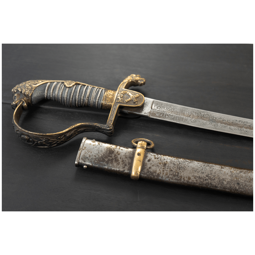 Imperial Germany Artillery Sword Gold & Silver Pawn Shop