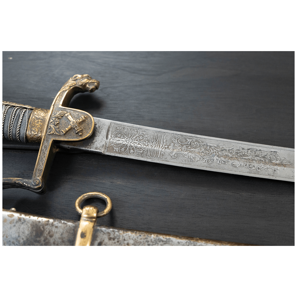 Imperial Germany Artillery Sword Gold & Silver Pawn Shop