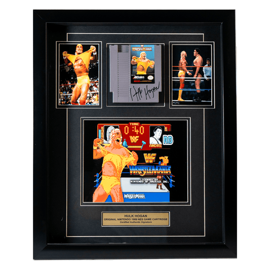 Hulk Hogan Signed NES Game Memorabilia Gold & Silver Pawn Shop