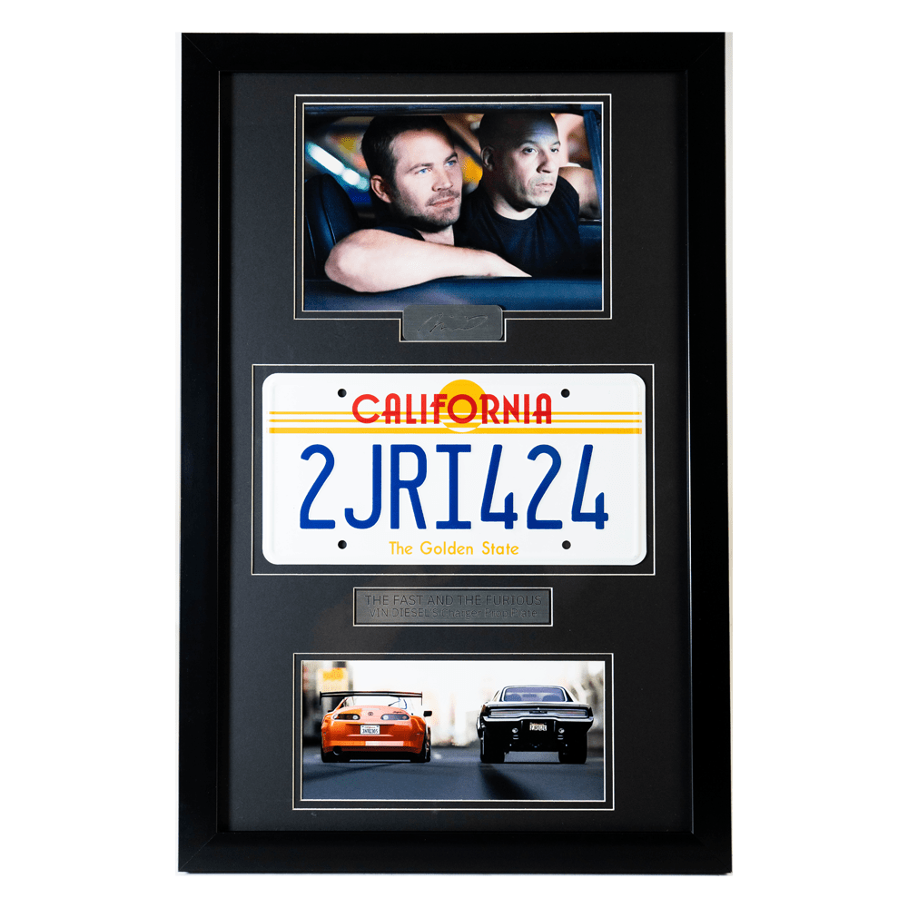 "The Fast and the Furious" Movie Memorabilia - Vin Diesel License Plate G S Pawn
